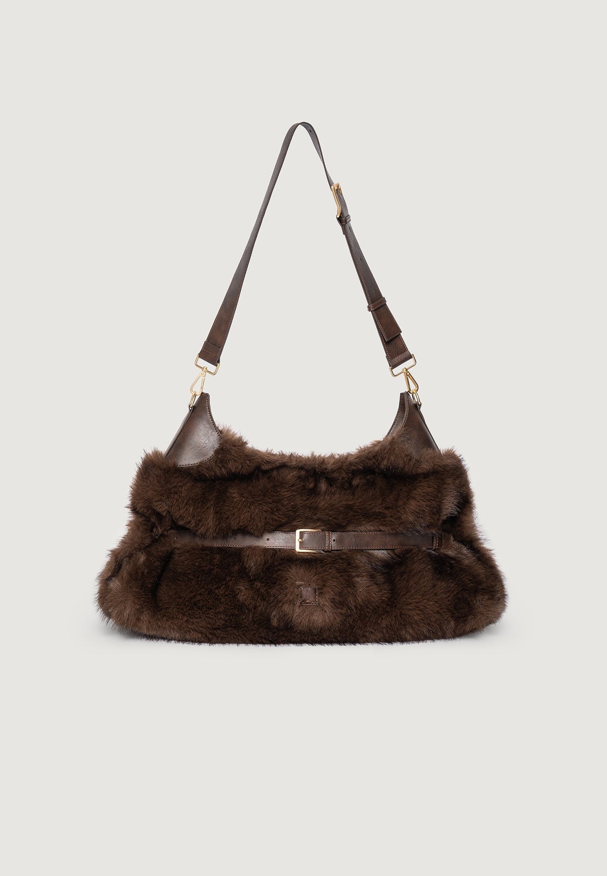 Teddy - Fur Duffle Bag - Brown