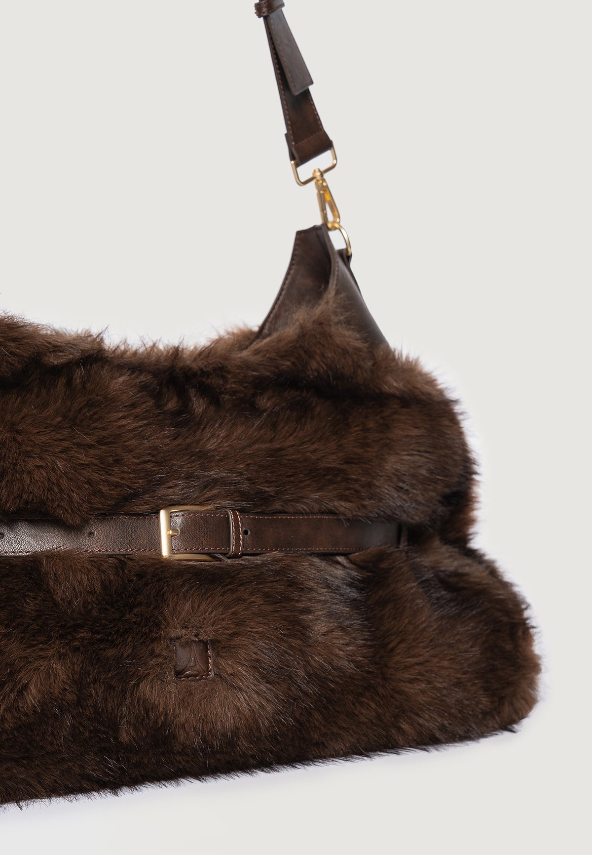 Teddy - Fur Duffle Bag - Brown