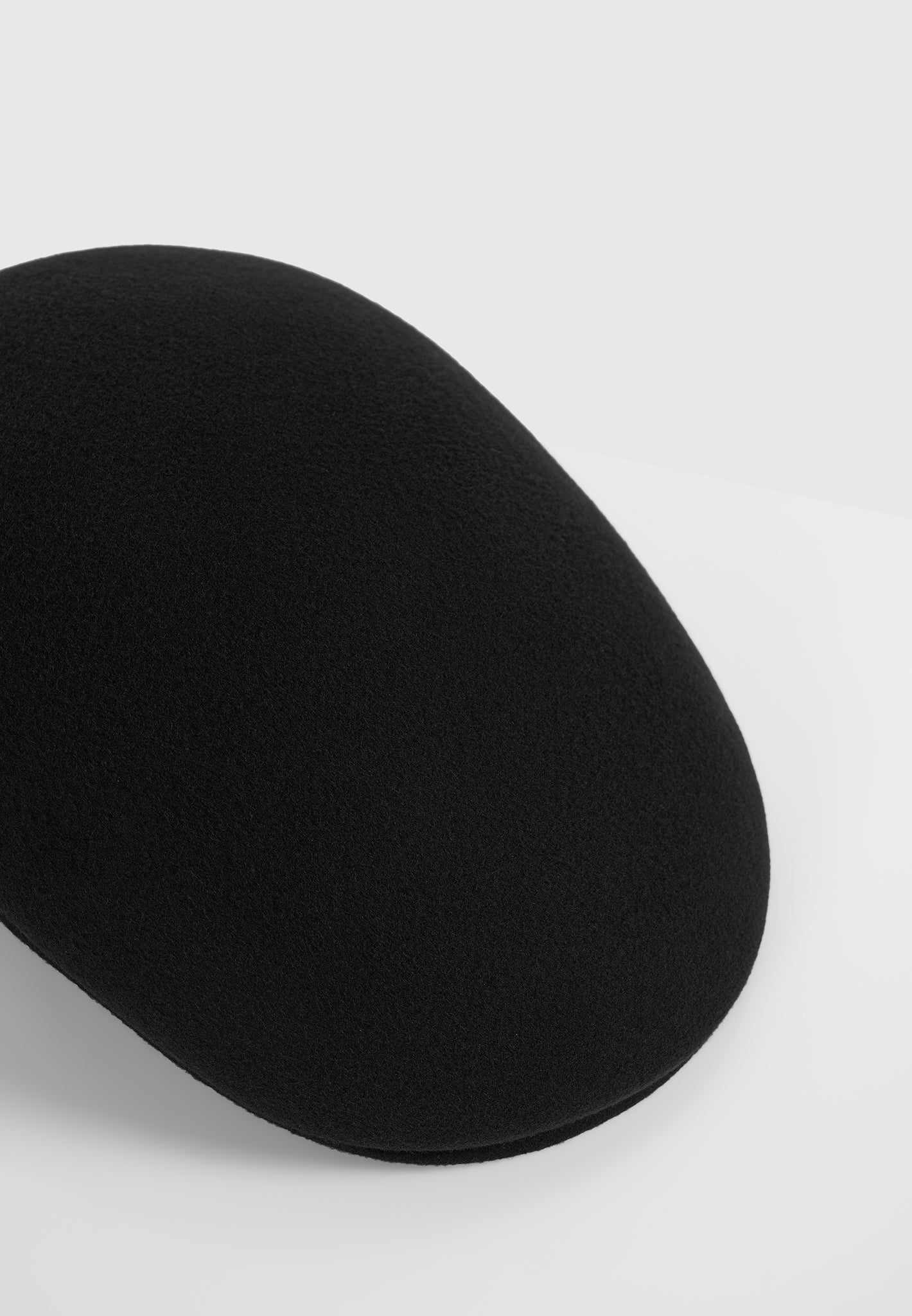 Amos - Wool Flat Cap - Black