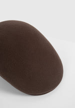 Amos - Wool Flat Cap - Brown