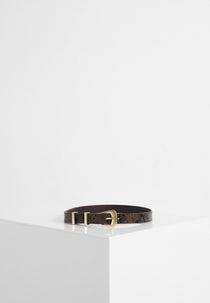Lilian - Python Belt - Brown/Gold