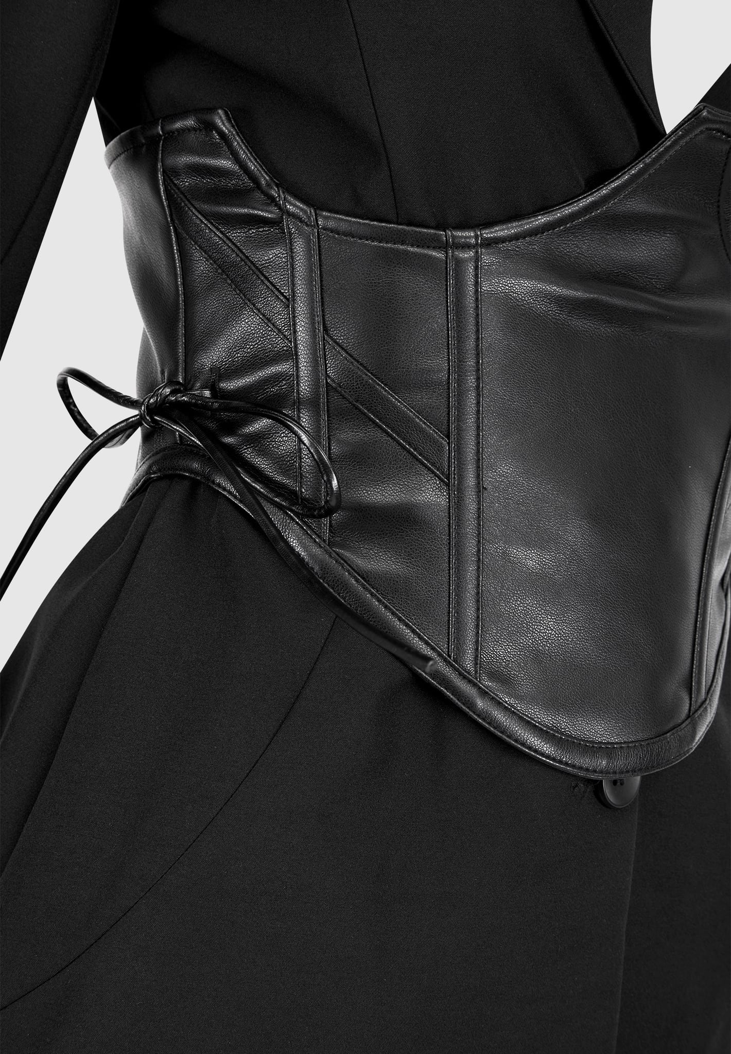 blazer-with-vegan-leather-corset-black