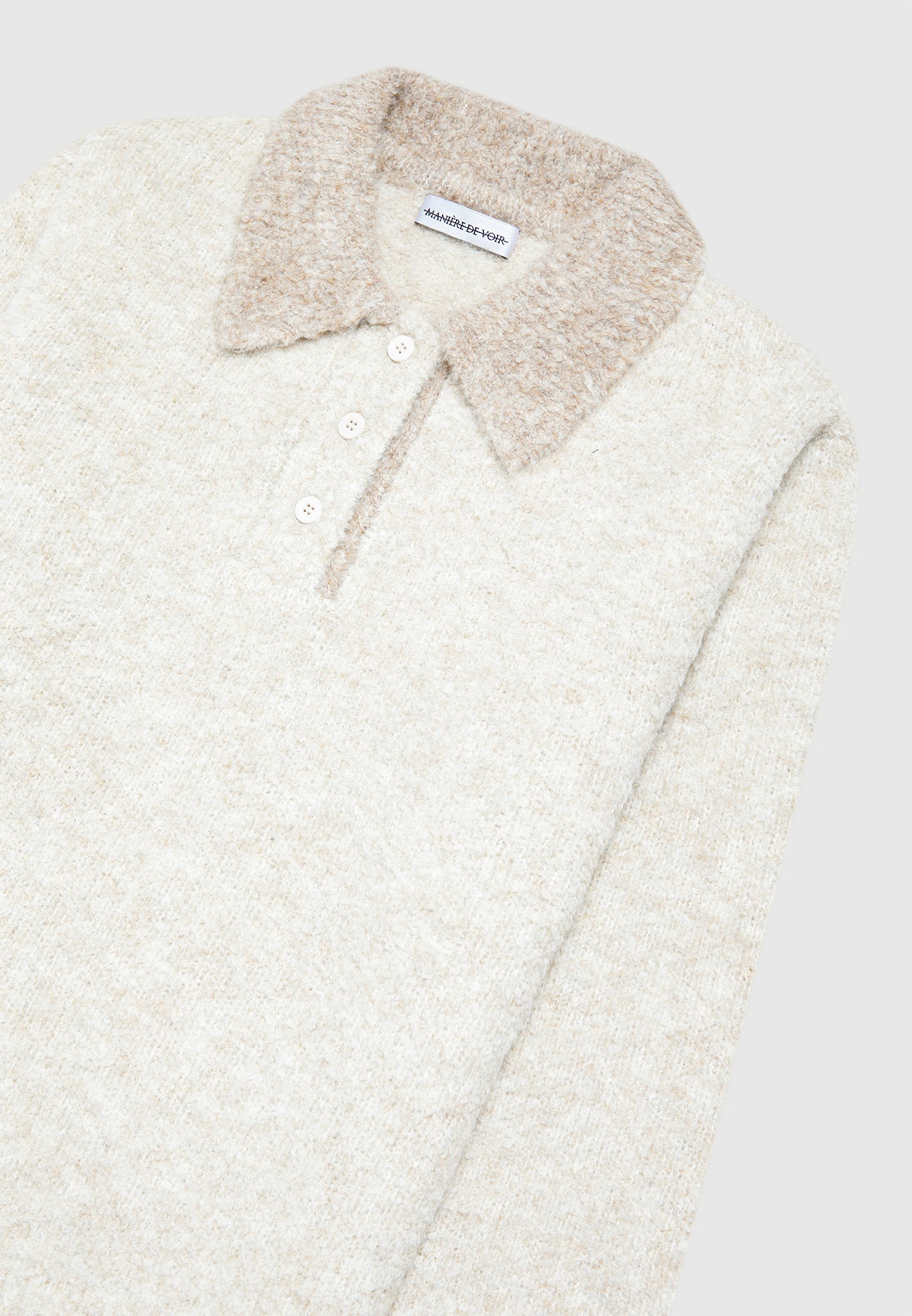 boucle-knit-contrast-polo-jumper-cream