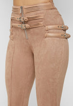 buckle-detail-vegan-suede-leggings-beige