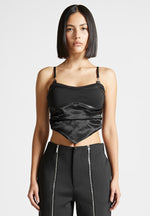 draped-satin-corset-top-black