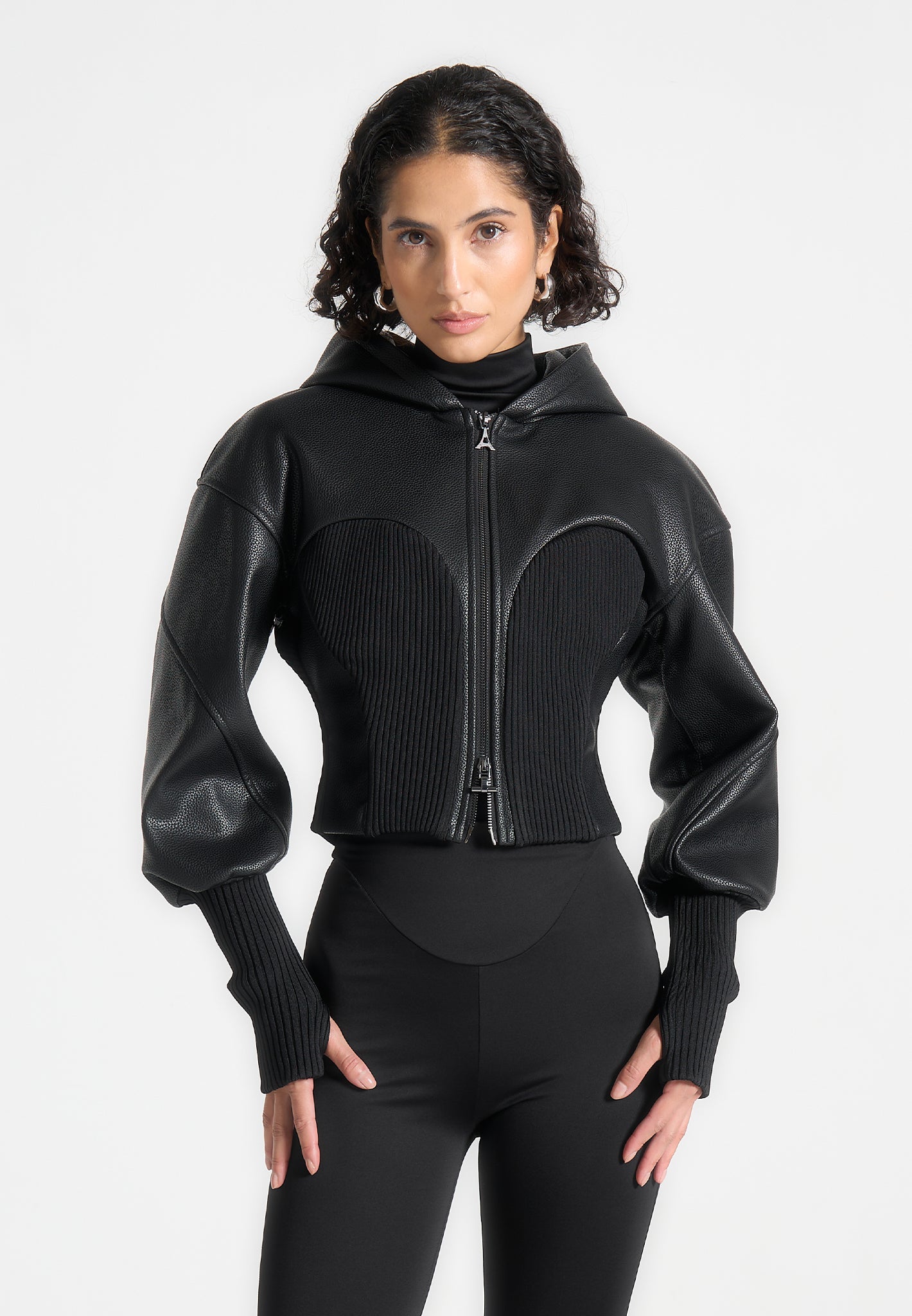 hooded-pebbled-leather-contour-jacket-black