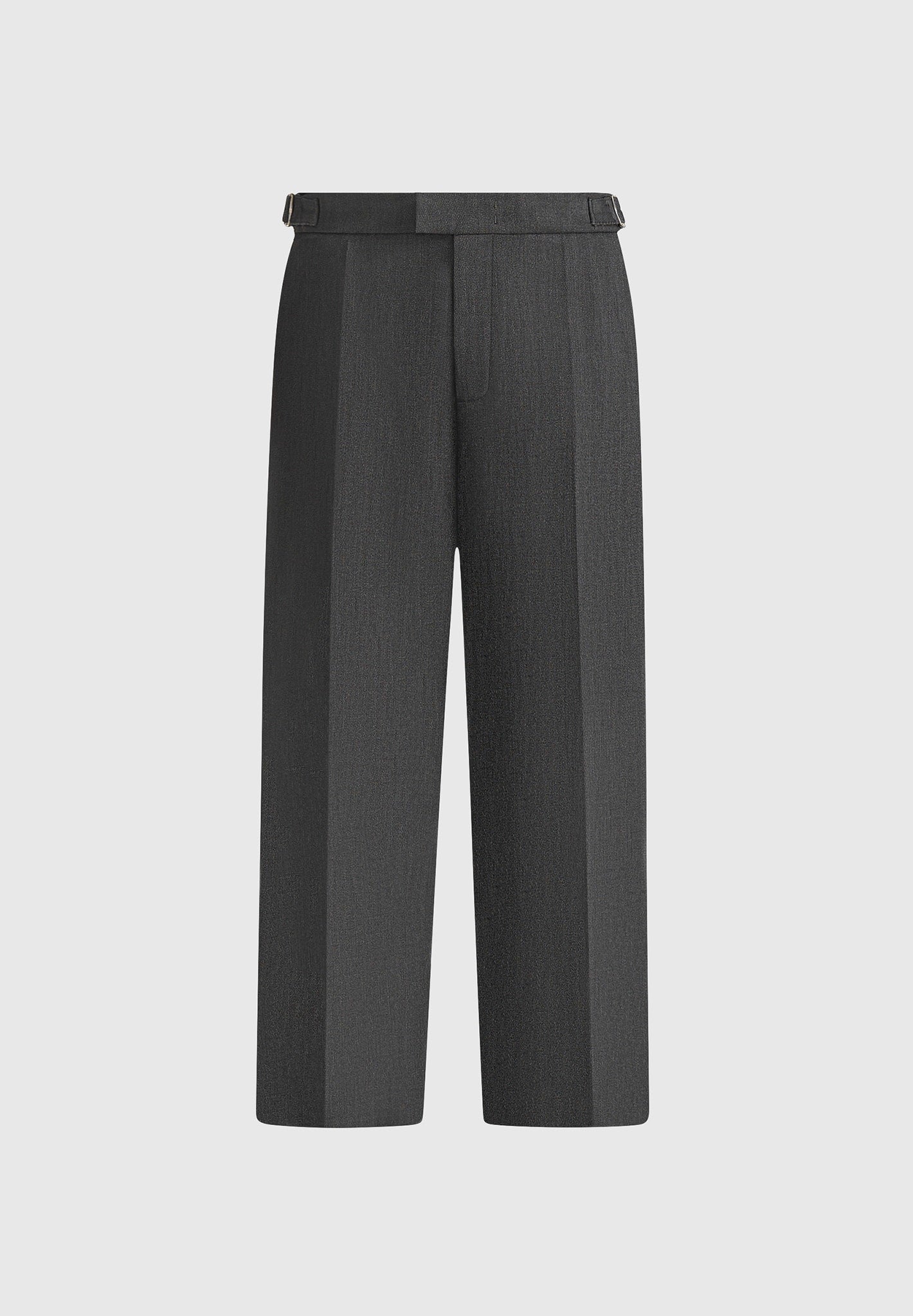Boris - Tailored Button Cuff Pants - Grey