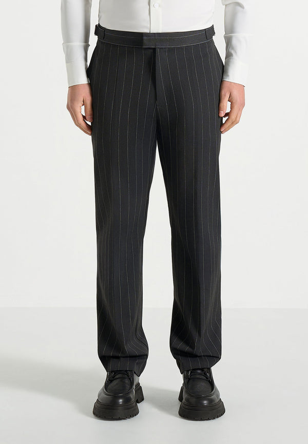 Joseph - Regular Fit Pinstripe Tailored Pants - Grey