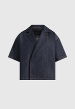 Abel - Boxy Double Breasted Denim Shirt - Indigo