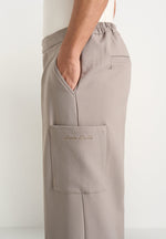 Luca - Relaxed Fit Pleated Pocket Pants - Mushroom