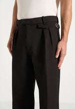Pierre - Twin Pleat Dress Pants - Dark Brown