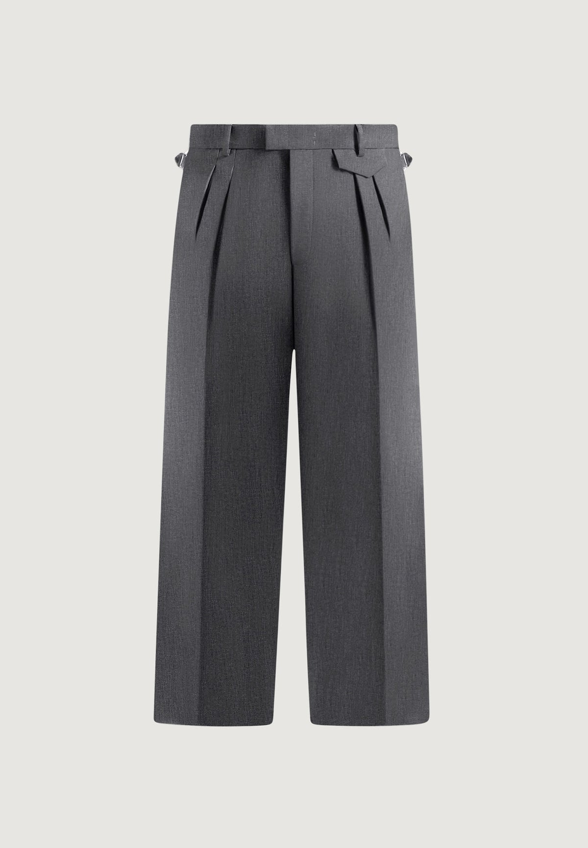 Pierre - Twin Pleat Tailored Wool-Blend Pants - Grey