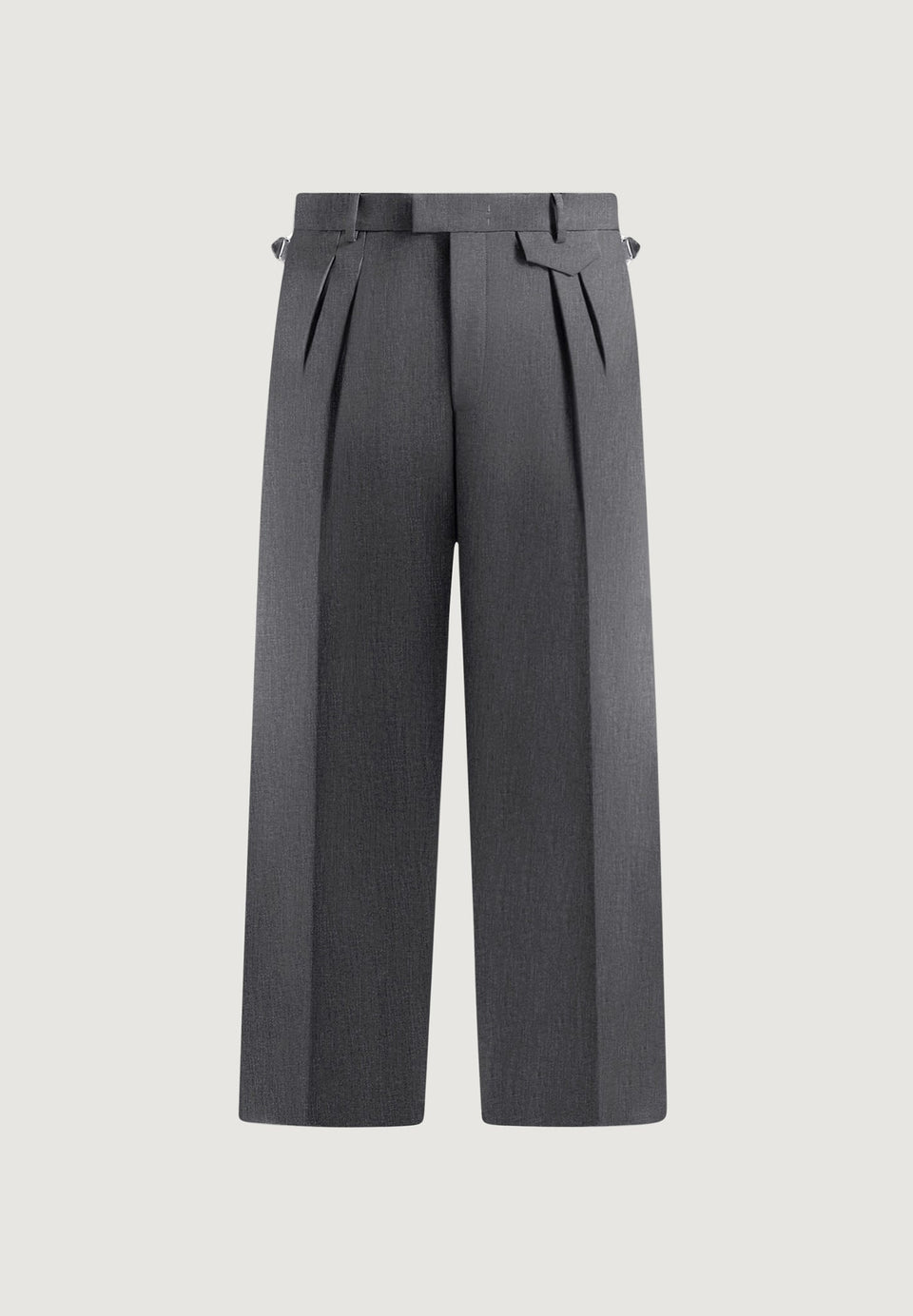Pierre - Twin Pleat Tailored Wool-Blend Pants - Grey