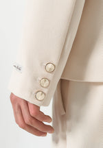 Didier - Double Breasted Tailored Suit Jacket - Off White