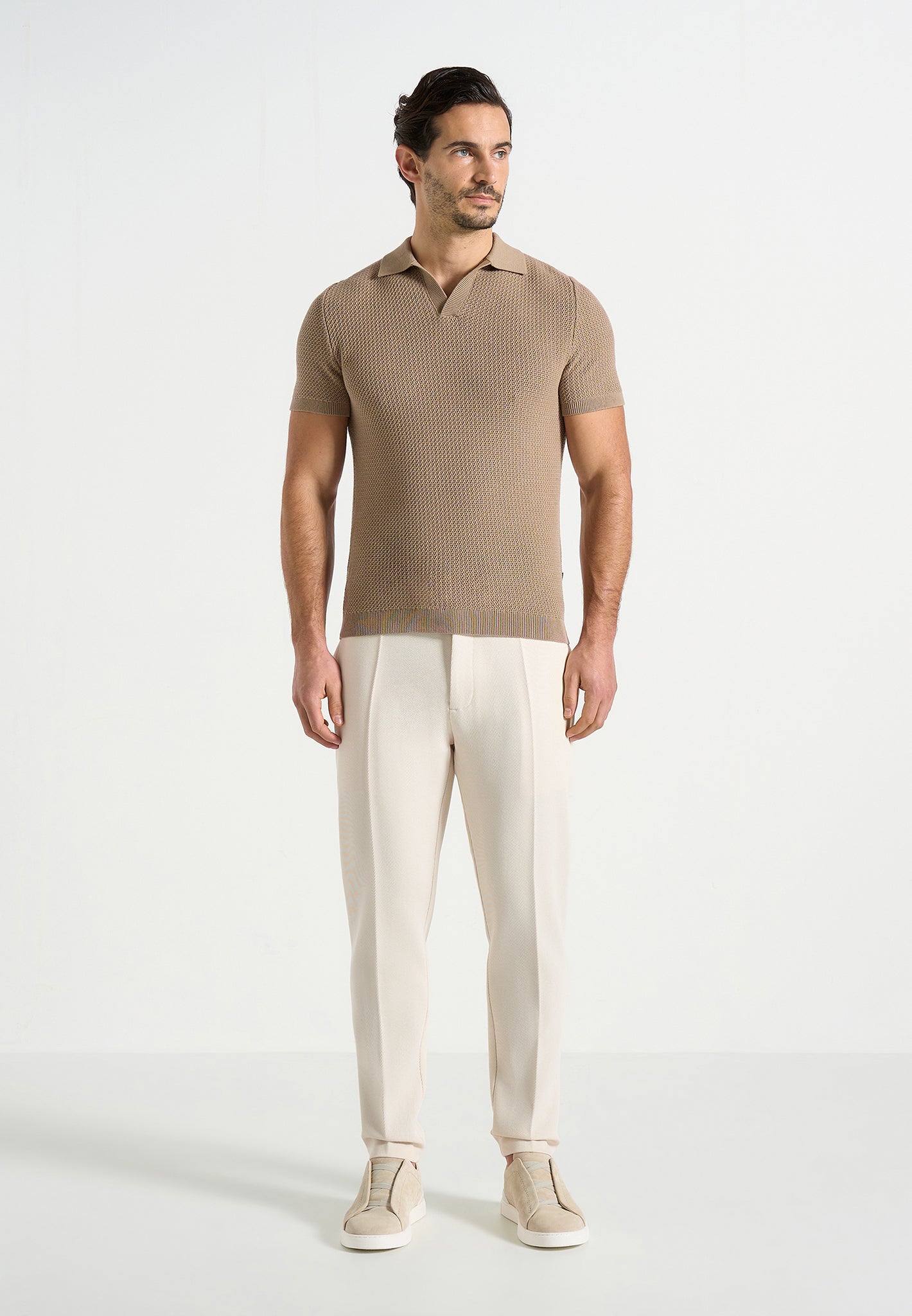 Hubert - Slim Fit Tailored Pants - Off White