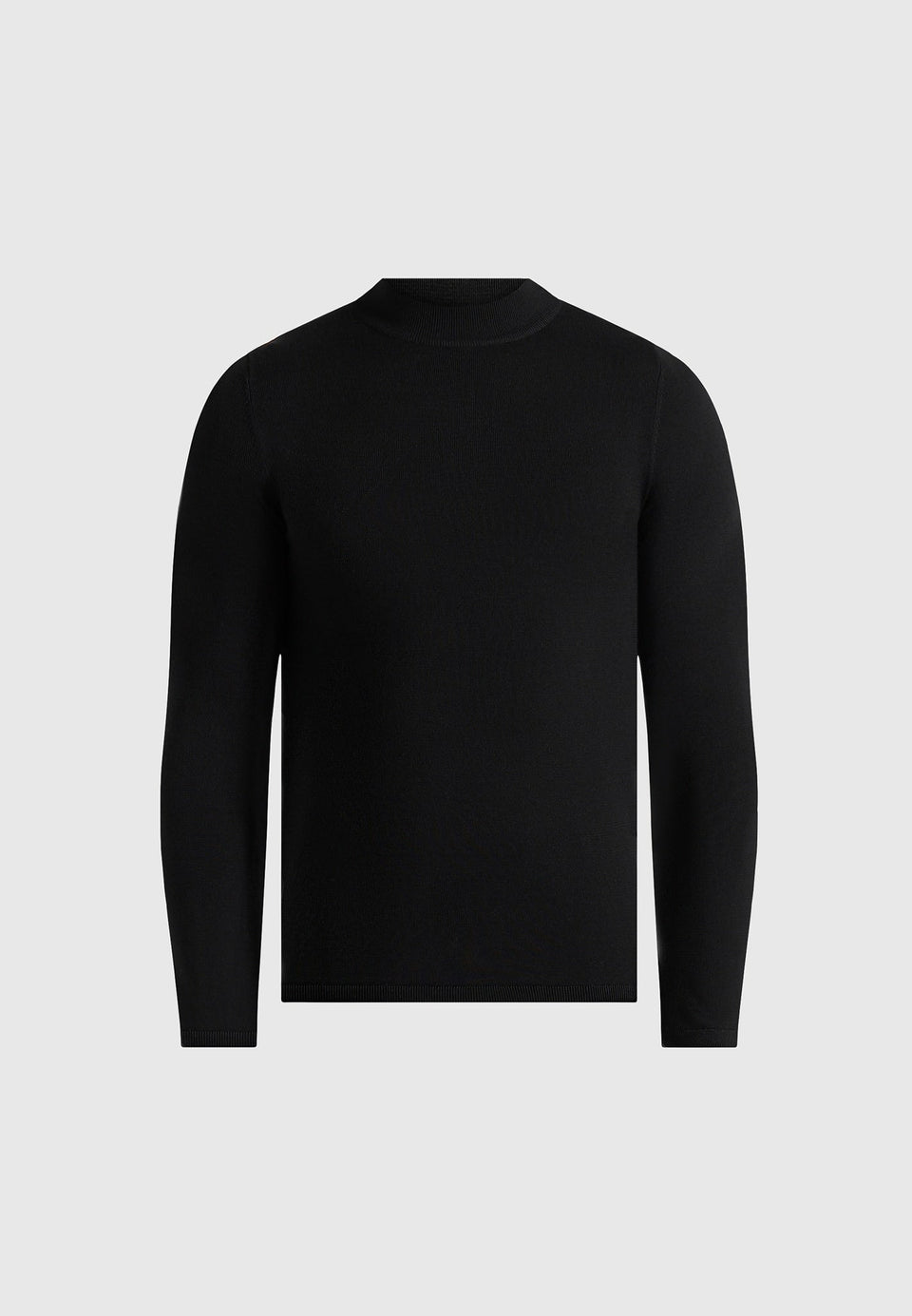 kw003-fitted-mock-neck-wool-blend-jumper-black