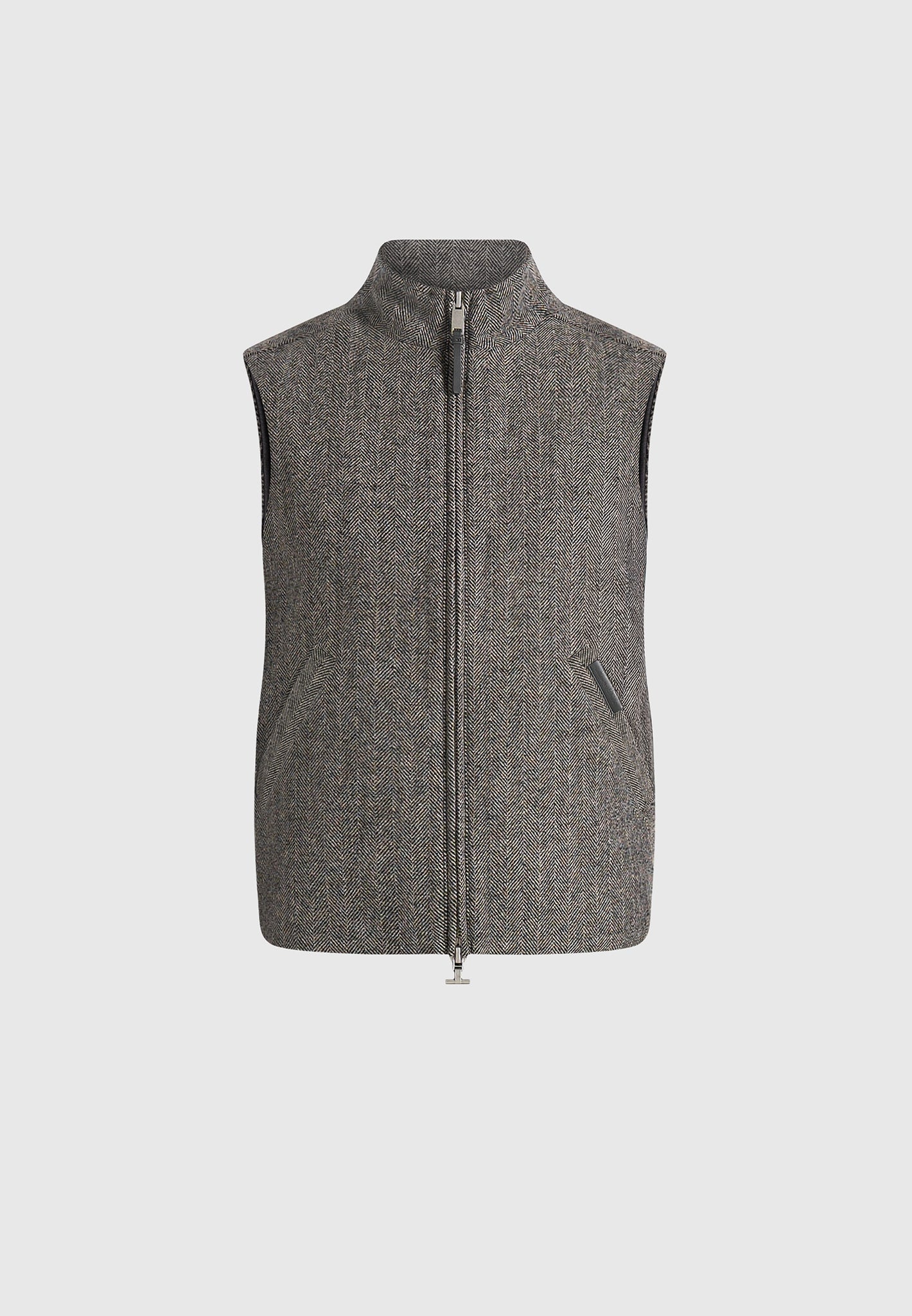 levi-herringbone-wool-zip-gilet-grey