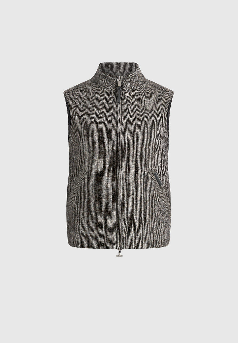 levi-herringbone-wool-zip-gilet-grey