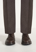 Fernand - Leather Fringe Derby Shoe - Brown