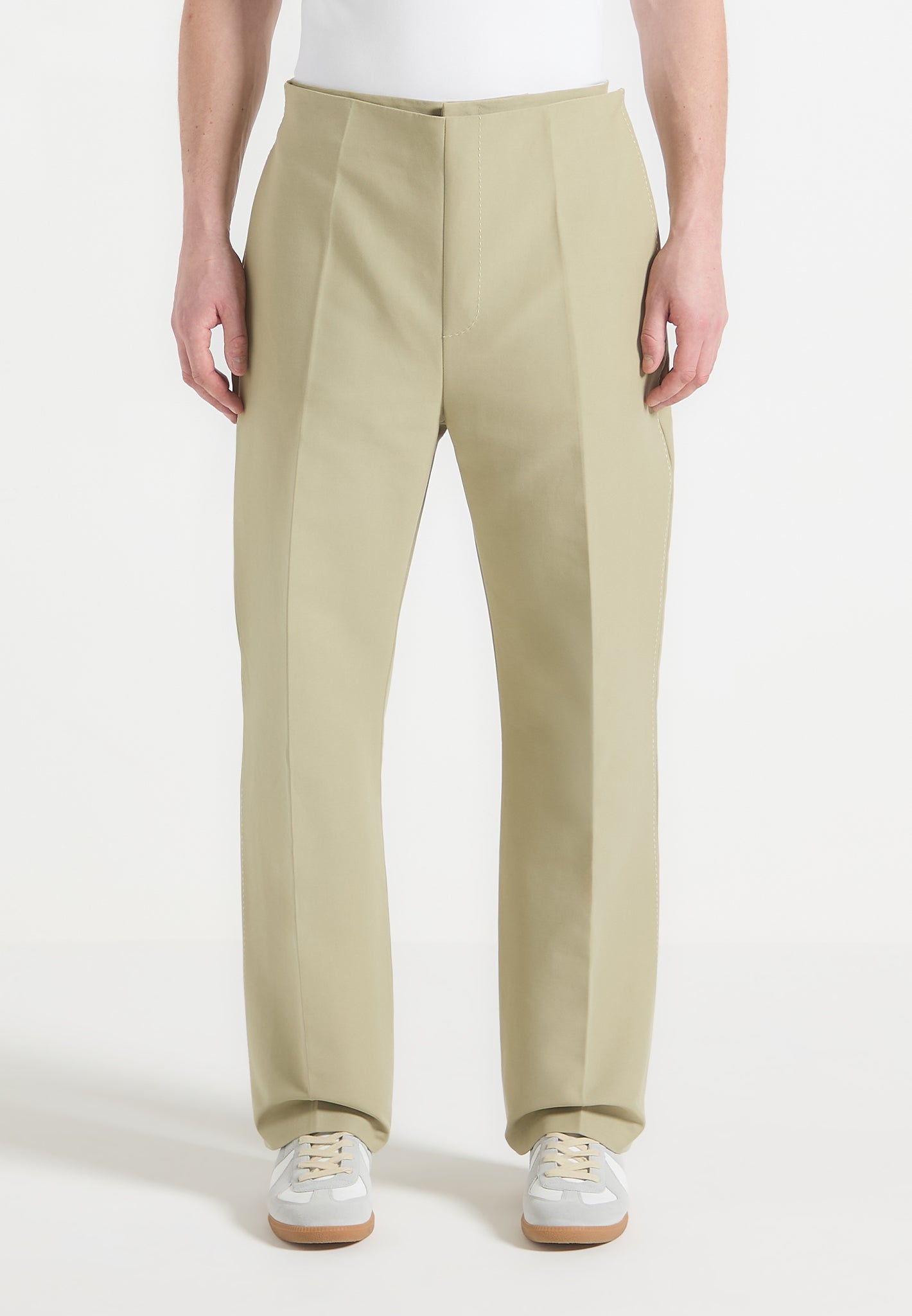 Foldover Trousers - Sage