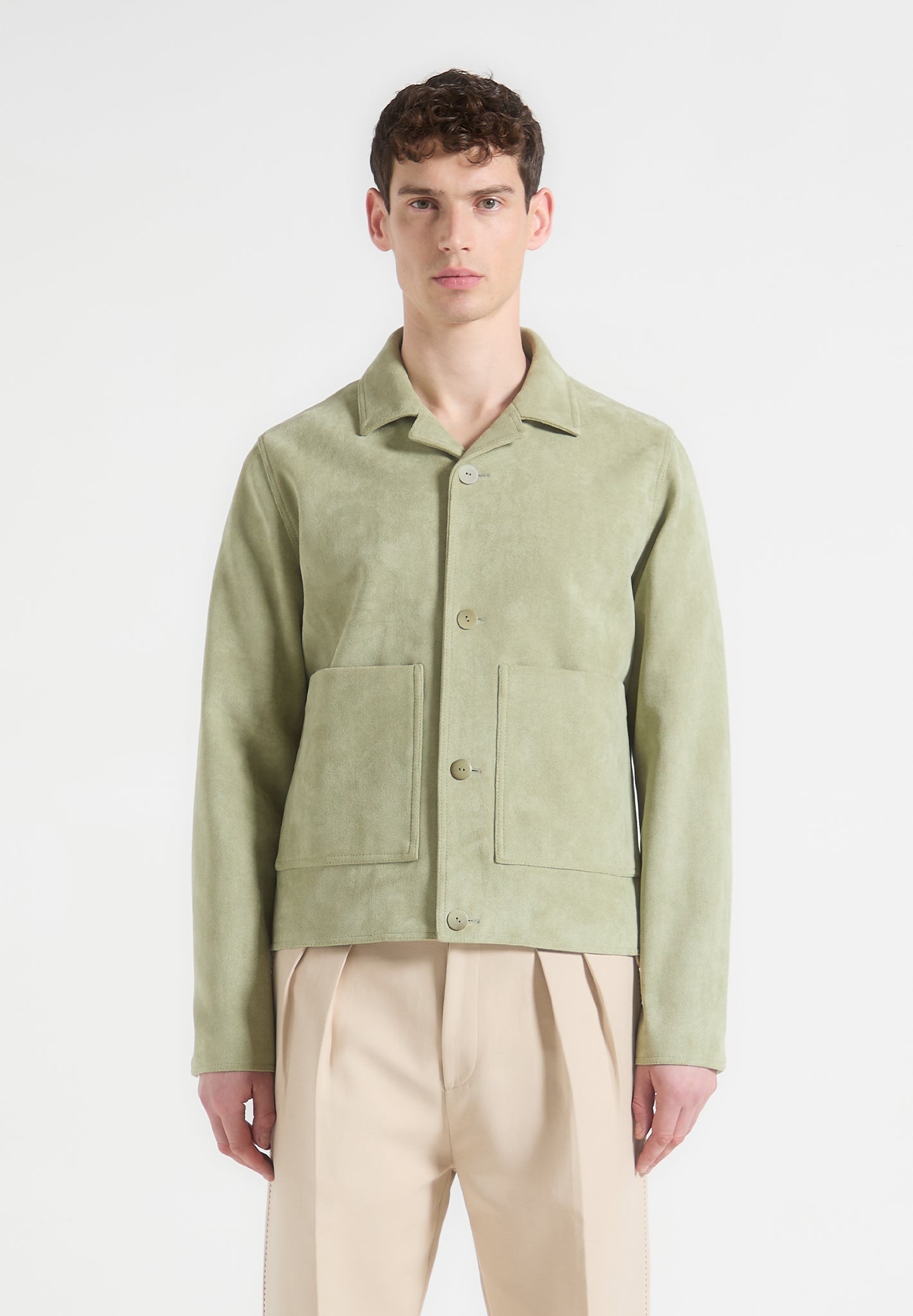 michel-suede-jacket-with-revere-collar-sage