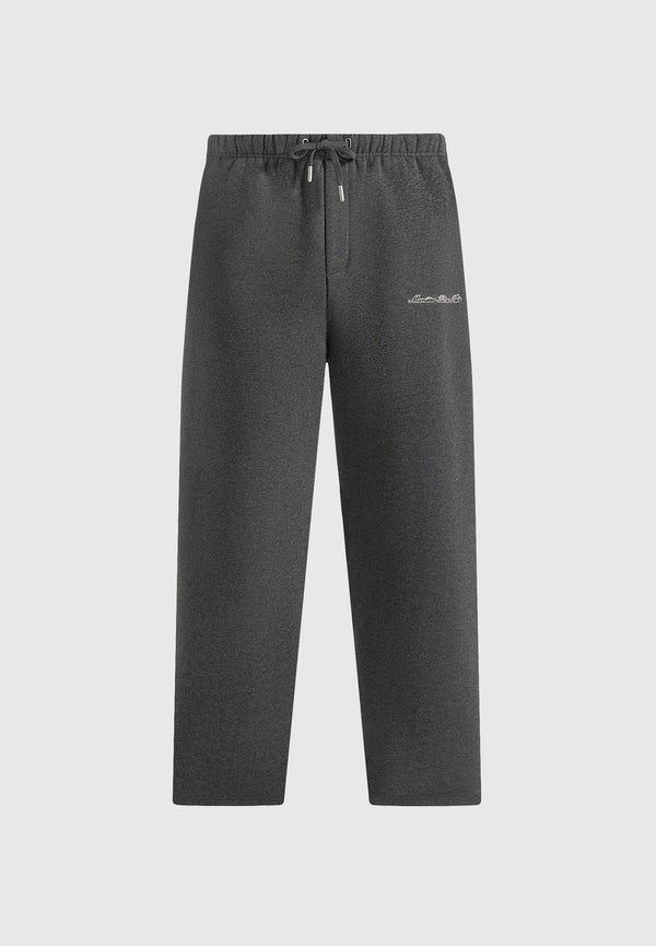 JS003 - Unisex Signature Wide Leg Joggers - Charcoal Grey
