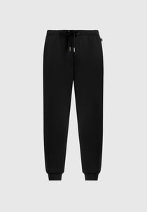 Dion - Neoprene Minimal Tapered Fit Cuffed Joggers - Black