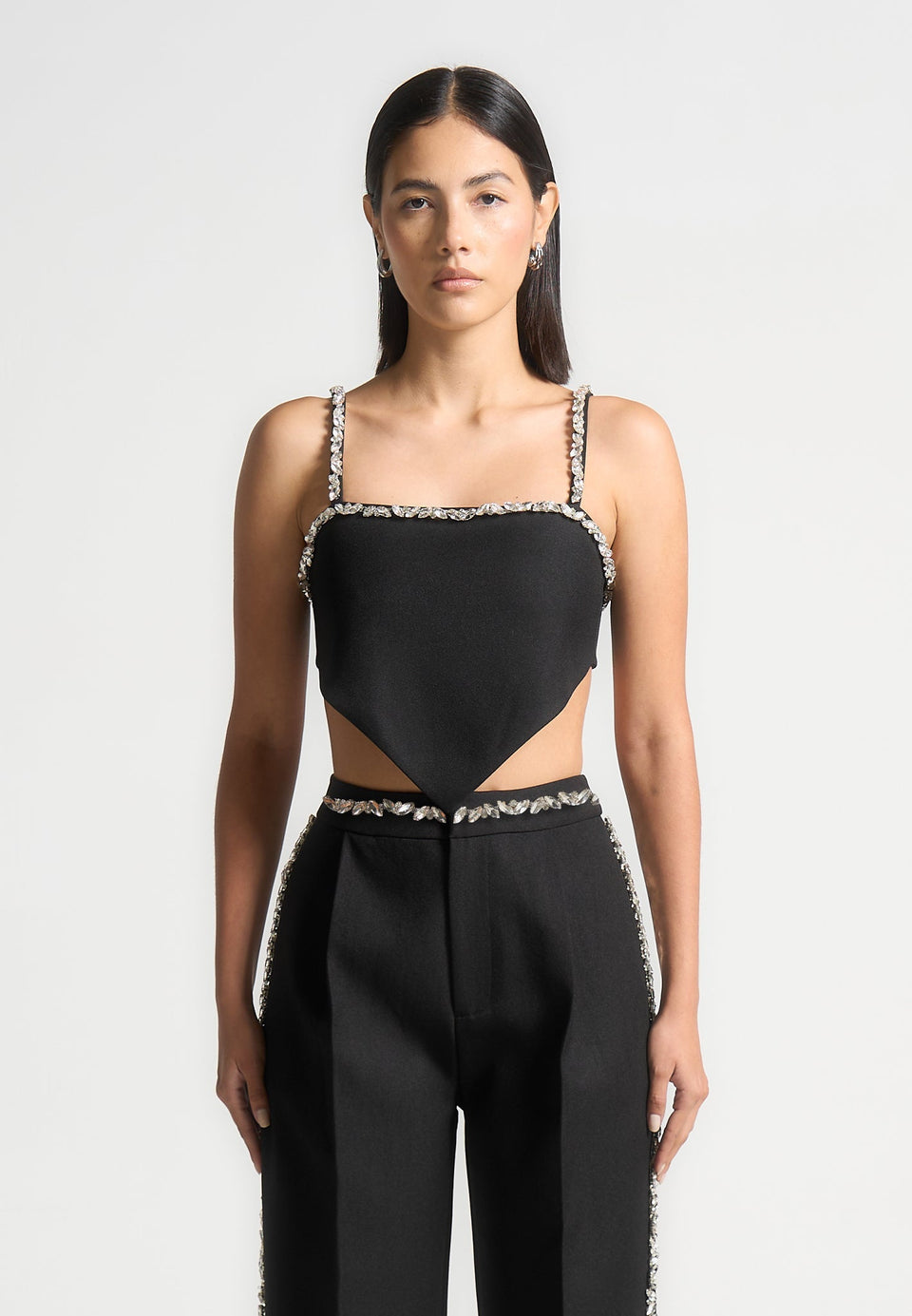 eloise-embellished-strap-handkerchief-top-black
