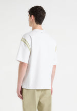 Varsity T-Shirt - Off White/Sage