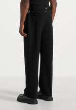 Pierre - Twin Pleat Tailored Pants - Black