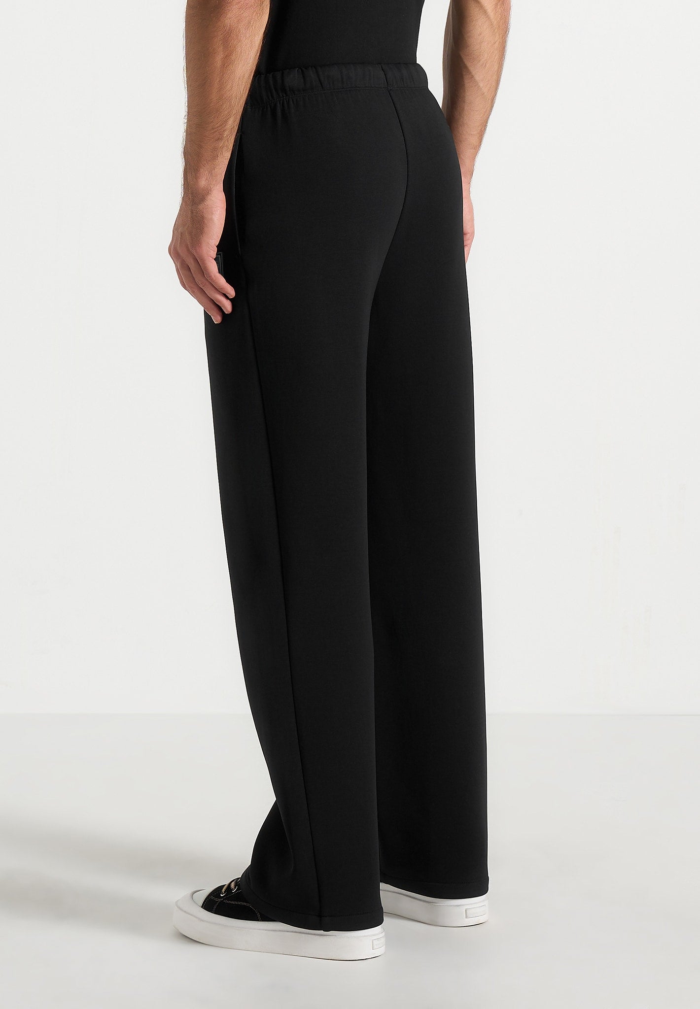 Avery - Unisex Neoprene Relaxed fit Sweatpants - Black