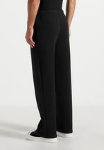 Avery - Unisex Neoprene Relaxed fit Sweatpants - Black