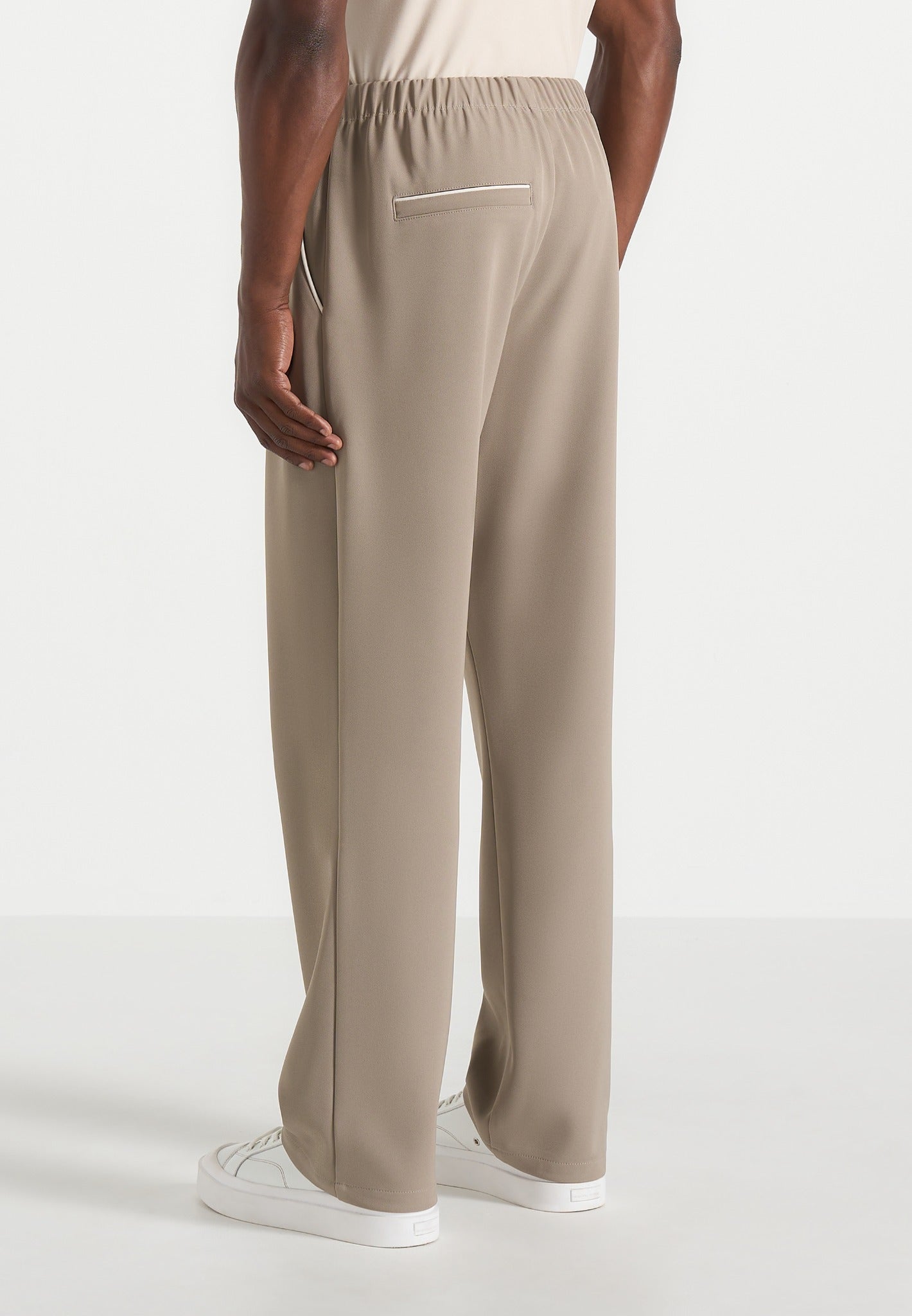 Signature - Piped Track Pants - Taupe