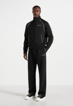 Signature - Piped Track Pants - Black