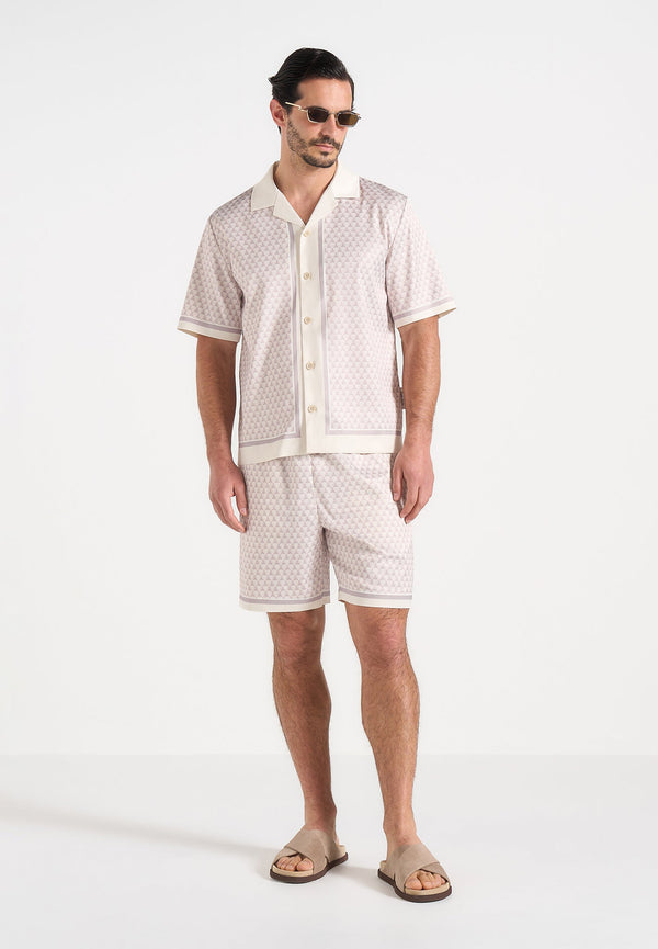 Idriss - Eiffel Monogram Resort Shirt - Cream