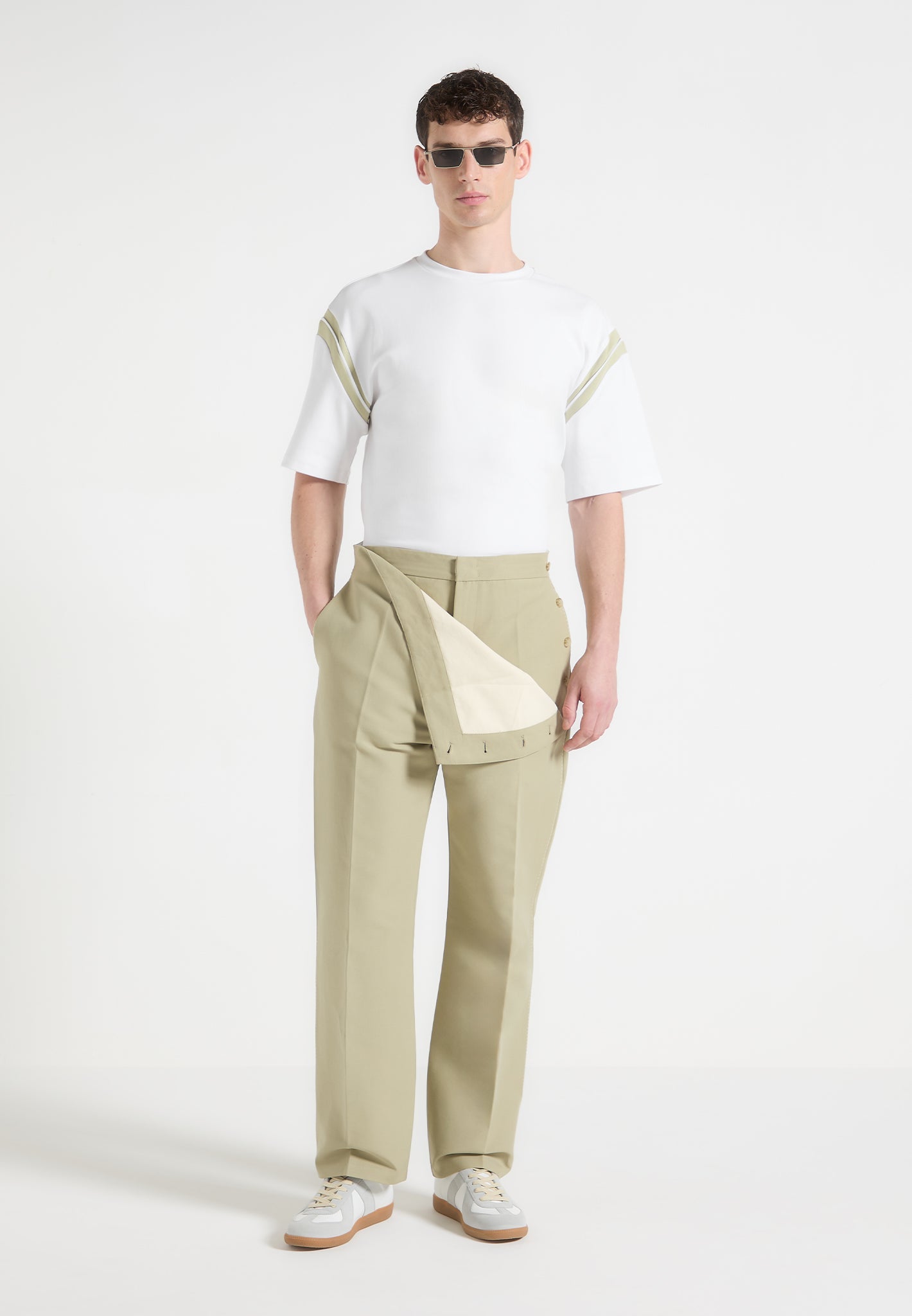 Foldover Trousers - Sage