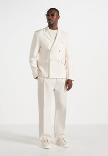 Didier - Double Breasted Tailored Suit Jacket - Off White