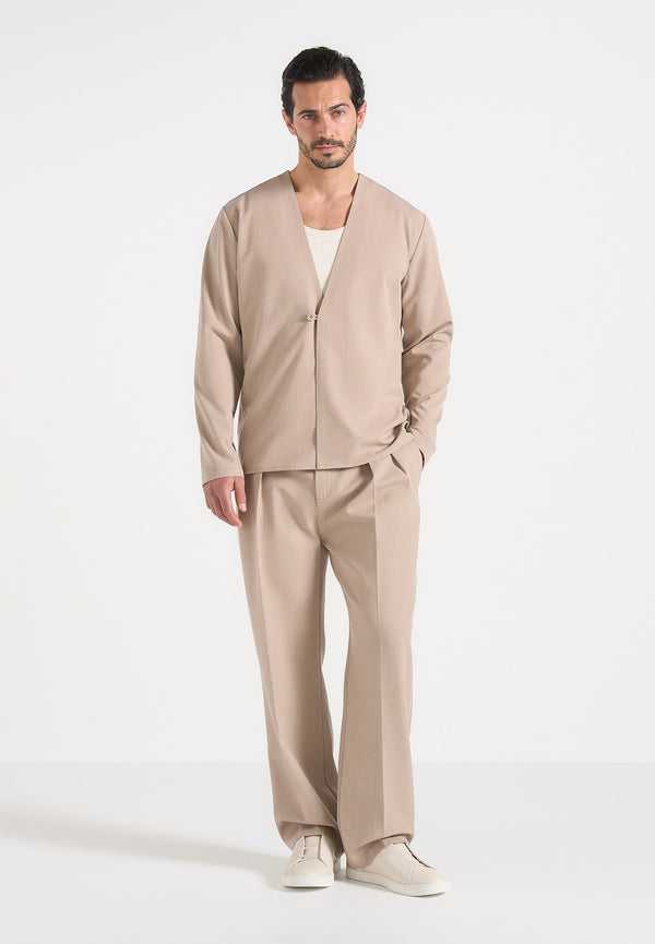 Axel - Minimal Kimono Shirt - Beige