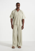 Jonas - Pleated Wide Leg Pants - Sage