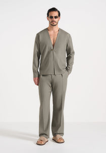 Axel - Minimal Kimono Shirt - Khaki