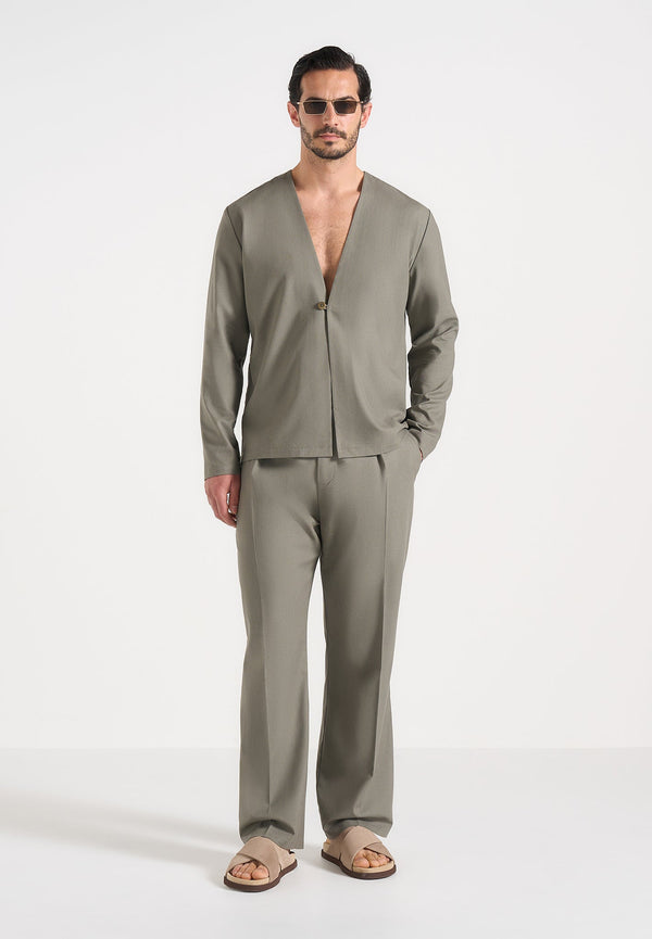 Axel - Minimal Kimono Shirt - Khaki