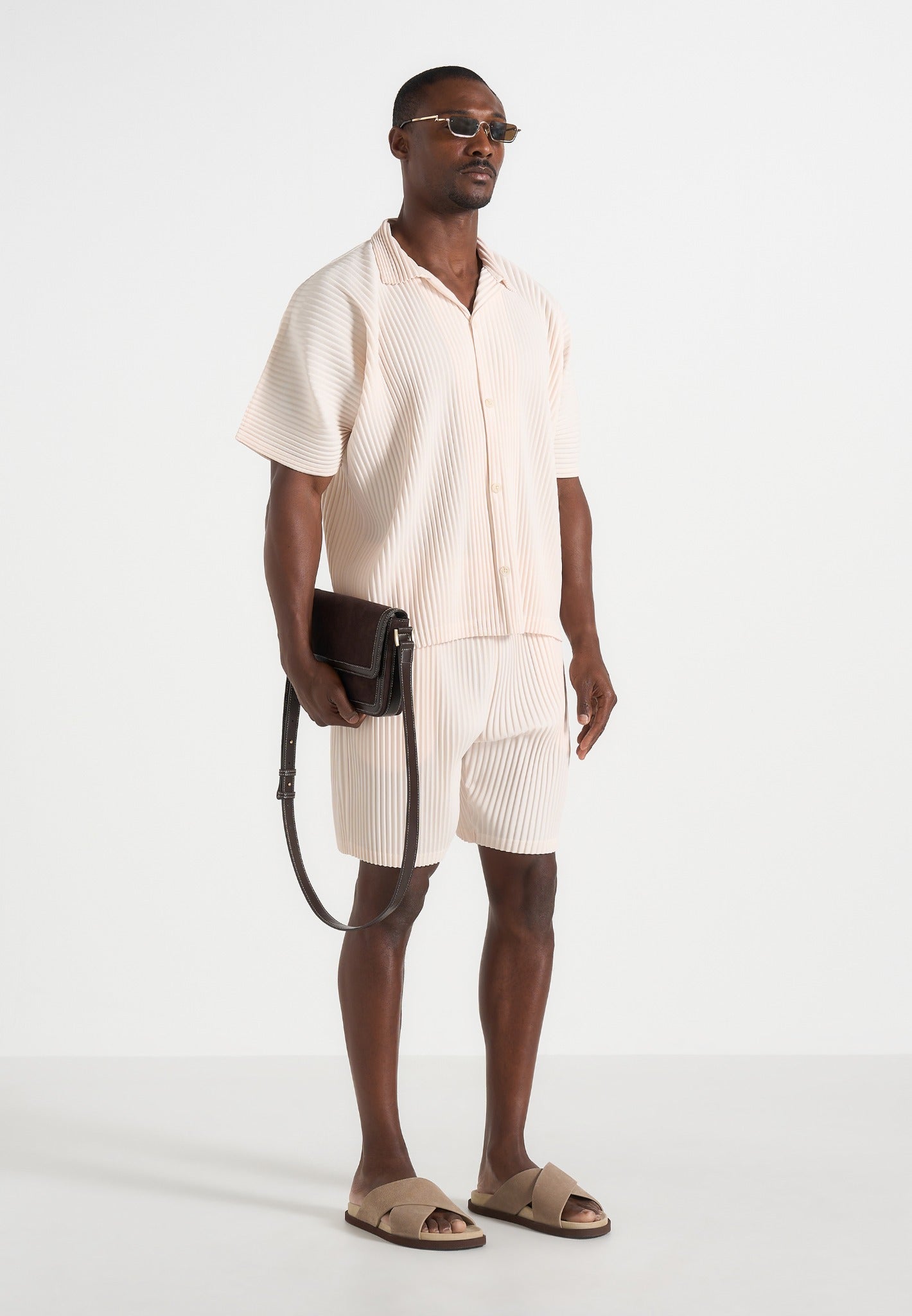 Justin - Pleated Boxy Shirt - Cream