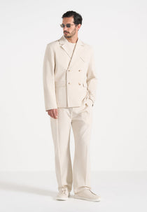Didier - Double Breasted Linen Blazer - Natural