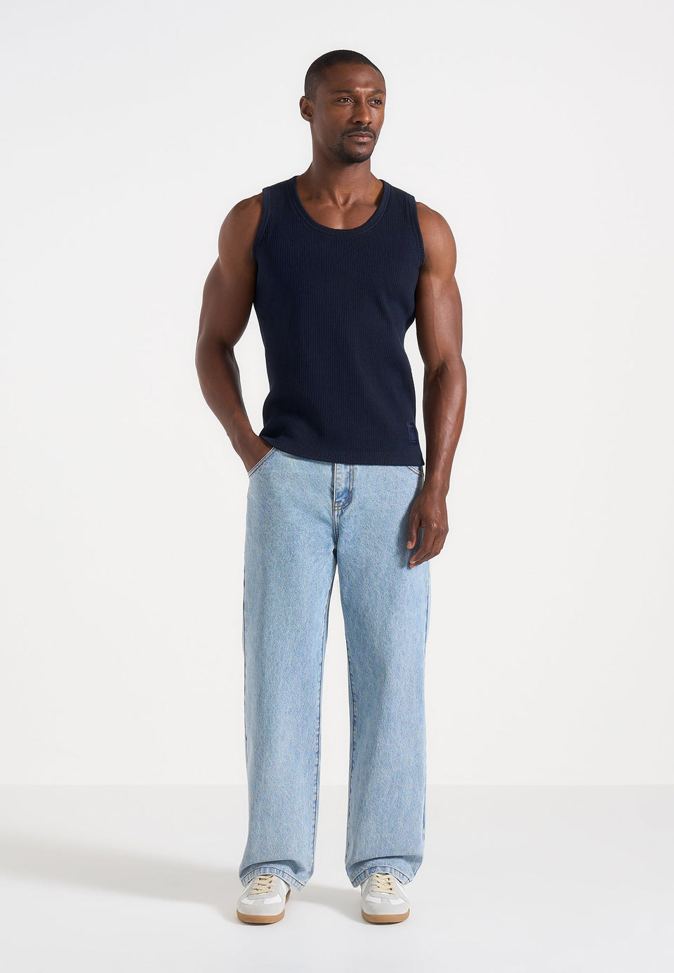 vs001-ribbed-cotton-vest-navy