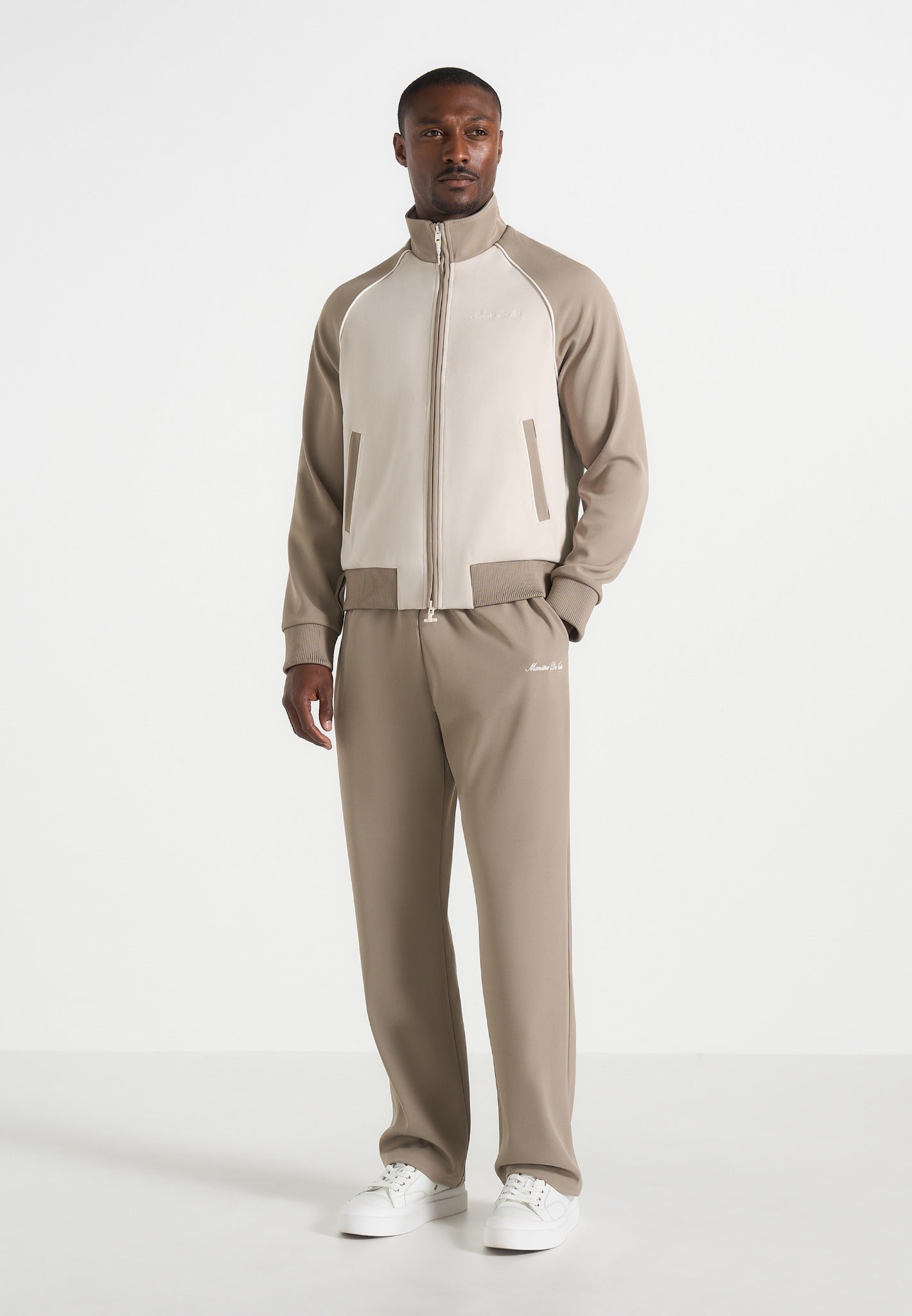 Signature - Piped Track Pants - Taupe
