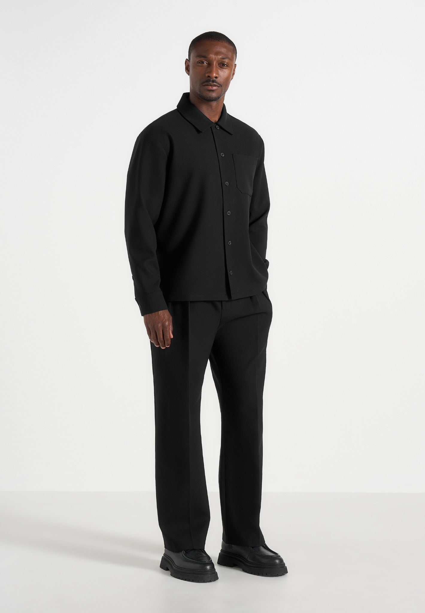 Valentin - Tailored Overshirt - Black 