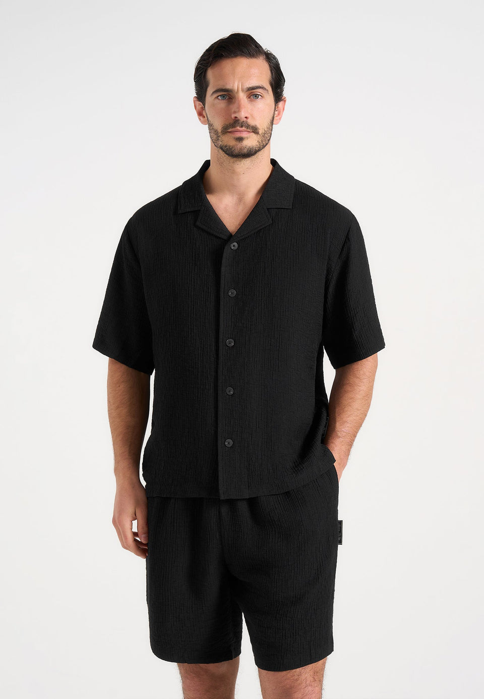 harley-unisex-textured-revere-shirt-black