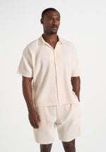 Justin - Pleated Boxy Shirt - Cream