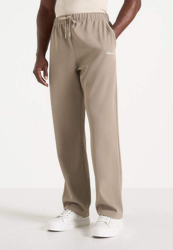 Signature - Piped Track Pants - Taupe