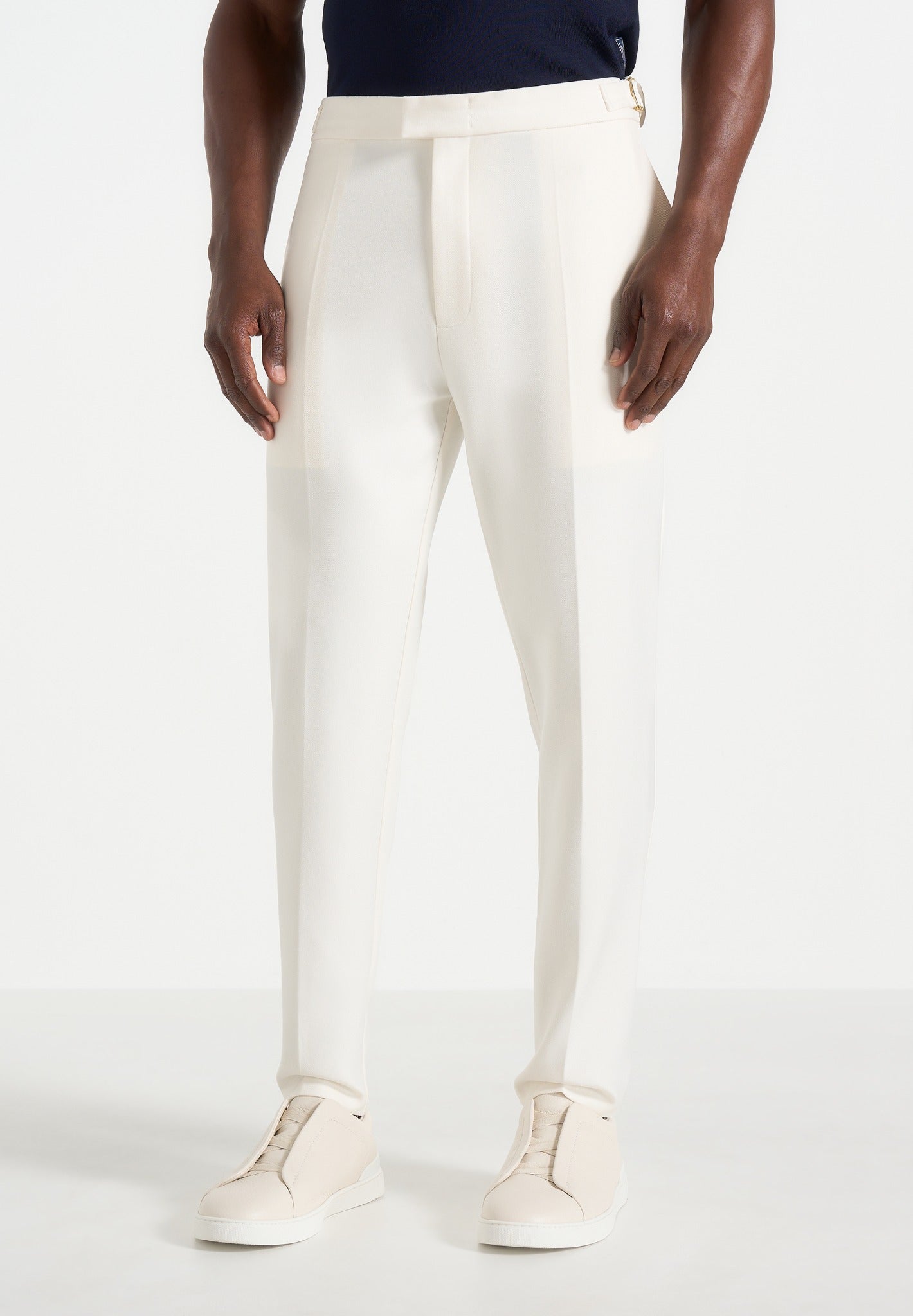 Hubert - Slim Fit Tailored Pants - Off White